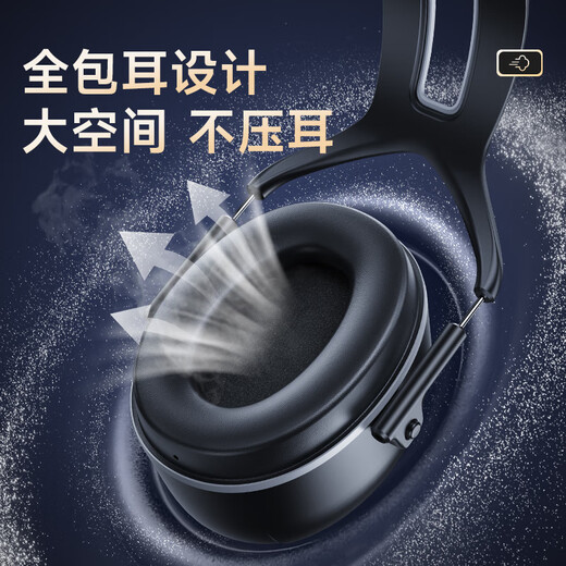 爱视易 隔音耳罩 防噪音睡眠神器专业降噪工业消音降噪防干扰静音耳机 【加强升级版】超强降噪-更舒适