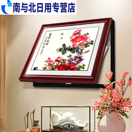 Junmohua Bloomssoms Fugui New Chinese-style meter box distribution box decorative painting living room dining room hanging painting switch box covering the wall 15849 Fugui Jixiang1