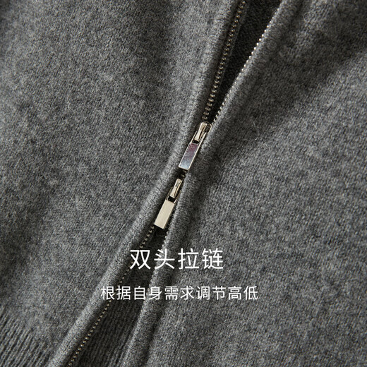 Jinju Thick 100% Sheep Wool Autumn and Winter New Lapel Cardigan Sweater Jacket Women's Cardigan Gray L