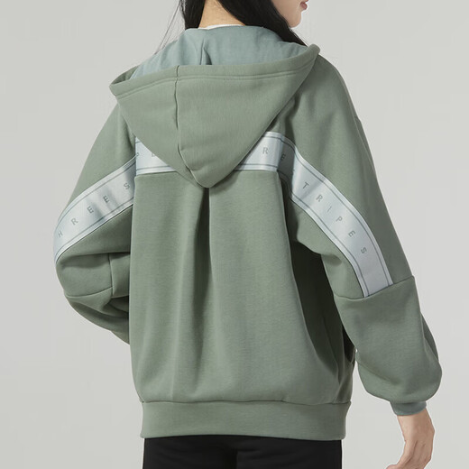 
Adidas jacket women's spring new hooded jacket fashionable comfortable warm knitted sports casual jacket cardigan IK9894 S