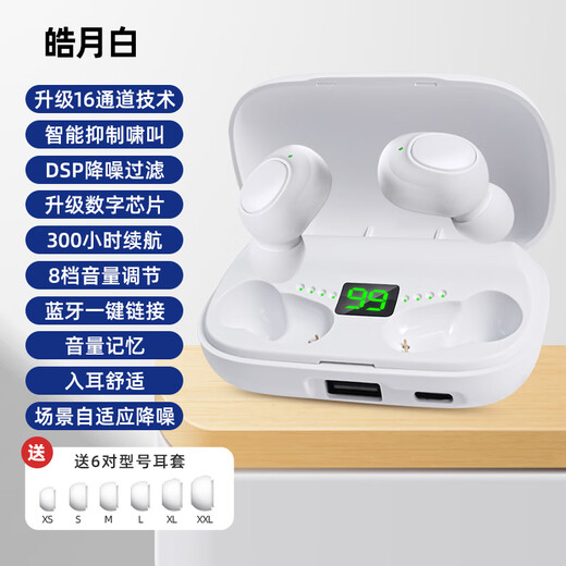 
HKA Japanese hearing aid for the elderly, special for mild to moderate deafness, weak back, wireless invisible in-cochlear noise reduction gift, otology medical grade [true 16 channels] Haoyuebai