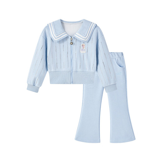 Disney Frozen Princess Elsa Girls Set Fall New Children's Casual Cardigan Tops and Pants с двумя частями