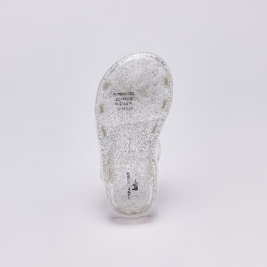 DAVE&BELLA children's sandals summer new girls transparent princess shoes baby girl open toe shoes children's casual shoes crystal silver ready stock 22