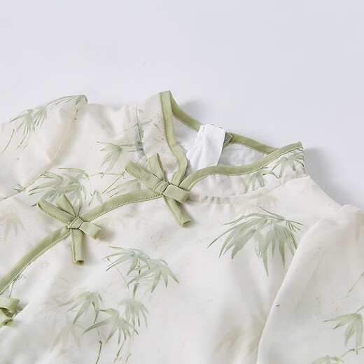 笛莎童装女童连衣裙2025年春季中大童时尚网纱拼接裙 初芽绿 120