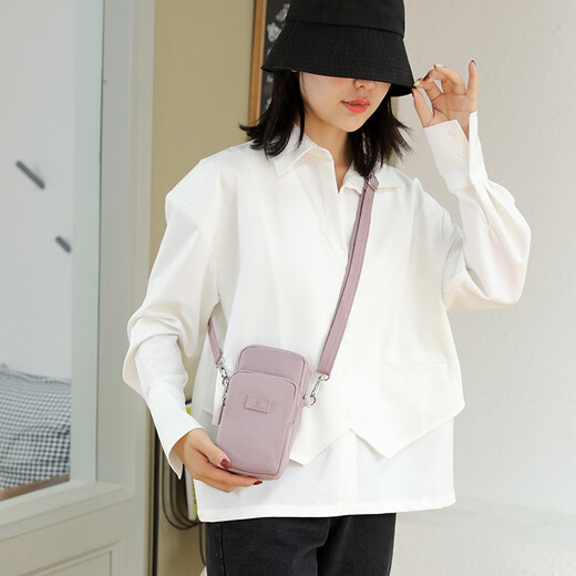 Dongxuan Summer Running Sports Arm Bag Mini Mobile Phone Bag Shoulder Crossbody Bag Mobile Phone Bag Wrist Fitness Women's Wrist Bag Women's Key Coin Purse Light Purple