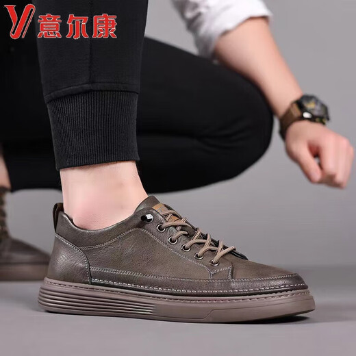 Yierkang YRC Men's Shoes 2024 Новая дышащая и универсальная мужская повседневная кожаная обувь с легкой легкой нижней кроссовой