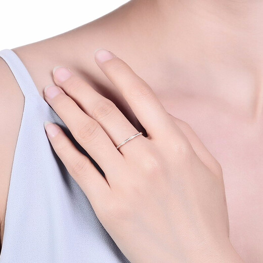 Zokai Diamond Ring Diamond Ring Fashion Row Ring Women's Ring Row Diamond Row Ring Tail Ring Fashion Gold Gift for Girlfriend White 18K Gold Please inquire customer service for the ring number before placing an order