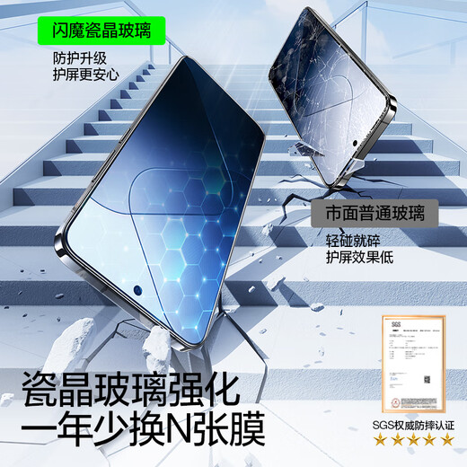 Flash Magic [ultrasonic second unlock] suitable for Redmi K80 tempered film k80 Pro full screen mobile phone film redmi K80 full coverage high-definition dust removal protective film paste dust removal porcelain crystal special film * 1 set + single film