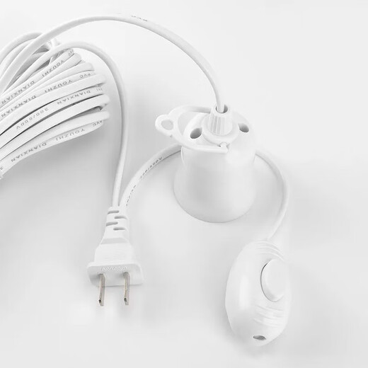 Guan'an E27 screw extension cord with plug extension cord hanging lamp holder cord 10 meters switch cord with plug switch hook
