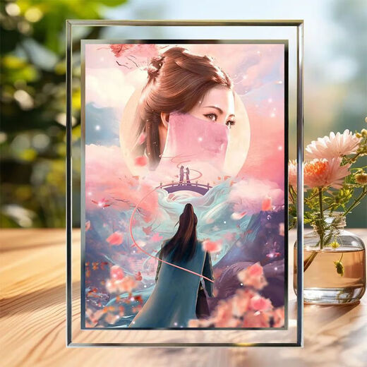 凡人修仙传周边水晶相框韩立南宫婉动漫桌面摆件摆台生日礼物定制 SSELA1477 八寸-观赏性强