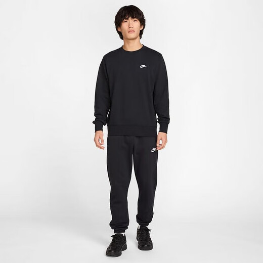 耐克（NIKE）卫衣男装 春季新款运动服简约宽松套头衫圆领针织上衣 FN3889-010 L