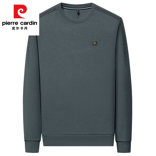 Pierre Cardin Sweatshirt Herren 2025 Frühlings- und Herbstmodentrend bedrucktes langärmeliges T-Shirt Herren-Gelegenheitsverkehrs-Top-Pullover Herbst-Kleidung 6625 Grün [High-End bequeme Baumwolle] XL 175135-150jin [Jin gleich 0,5 kg] tragen