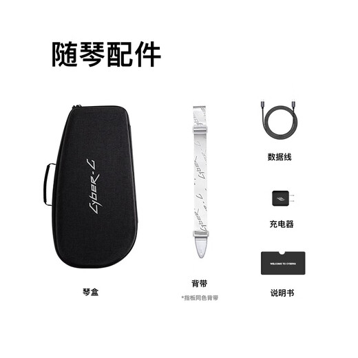 enya恩雅CyberG赛博无弦吉他初学者自动挡伴奏多功能弹唱智能键盘吉他 CybeR-G【白色】丨键盘款