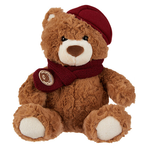 Miniso (Miniso) Gifford Bear - Scarf assis Doll Plux Toy Doll Doll Gilw Gift pour les femmes