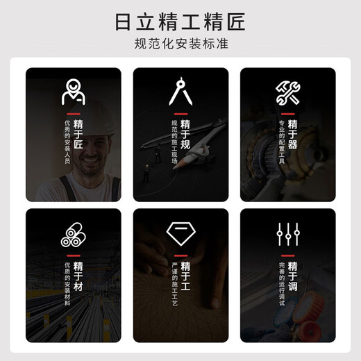 Hitachi (HITACHI) central air conditioner six horsepower one to four/five multi-online embedded inverter air conditioner first-class energy efficiency VAMmini II series Tianfu ground water 8 horsepower first-class energy efficiency one to six 200 suitable for four rooms and two living rooms