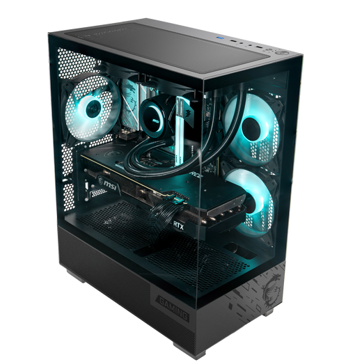 Основной корпус настольного игрового компьютера MSI Crystal Tower Black. Поддержка материнской платы M-ATX ITX (240 положений водяного охлаждения/стеклянное боковое проникновение/USB3.0/7 положений вентилятора/комната с видом на море)