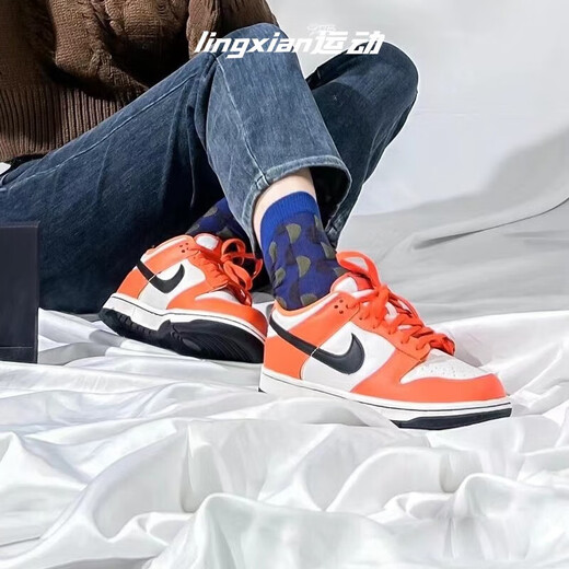 耐克（NIKE）官网官方男鞋女鞋 Dunk Low（GS）低帮男运动休闲复古滑板鞋 DH9765-003 白橙黑 35.5