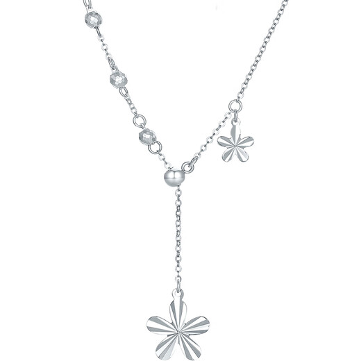 Saturday blessing five-star gold beads PT950 platinum necklace for women platinum pendant B0614904 42+5cm about 2.53g gift