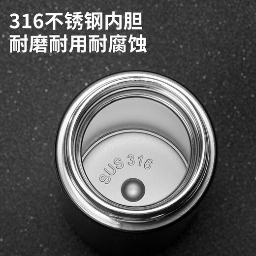 Pangdonglai Pangdonglai Yanxuan Qualität 316 Intelligente Temperaturanzeige Edelstahl Thermalbecher Wasserbecher Männer und Frauen Geschenkanpassung 01304 Edelstahl gewöhnlicher Gentleman Black 500ml
