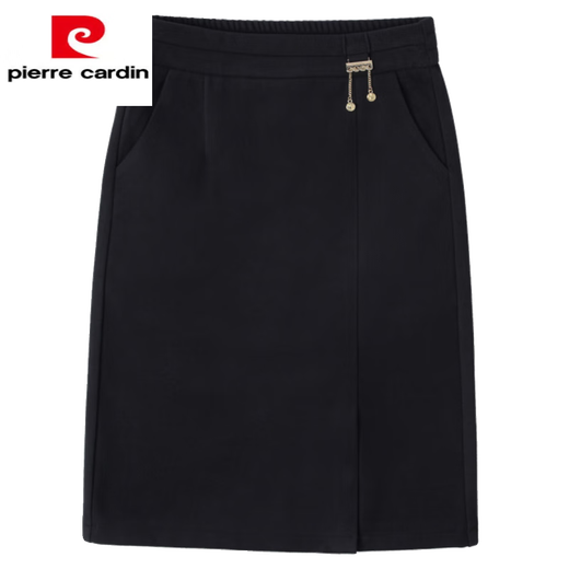 Pierre Cardin Woolen Skirt Women's Spring Autumn and Winter A-Line Medium Short Skirt High Waist Slimming Hip Skirt Temperament One Step Skirt 2 Brown 2XL Recommended 125-135Jin Jin is equal to 0.5 kg
