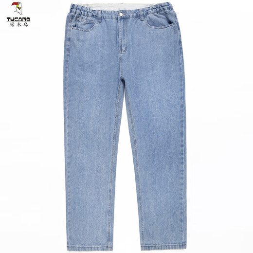 啄木鸟（TUCANO）春秋款特大码牛仔裤男加肥加大运动裤宽松直筒肥佬男夏季长裤子潮 浅蓝色9904款 28 (腰围2尺1)80-100斤