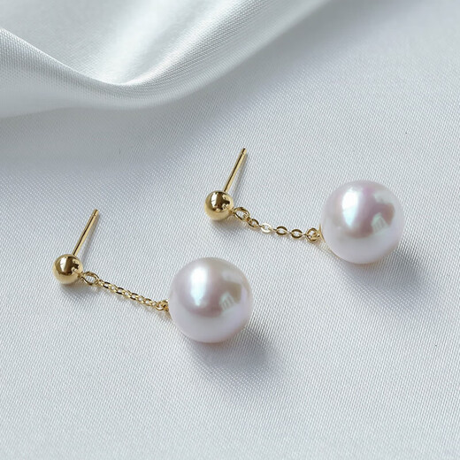 Queen of Pearls Elegant 10-11mm Freshwater Pearl Earrings Fashionable Freshwater Pearl Earrings for Girlfriend’s Birthday Gift