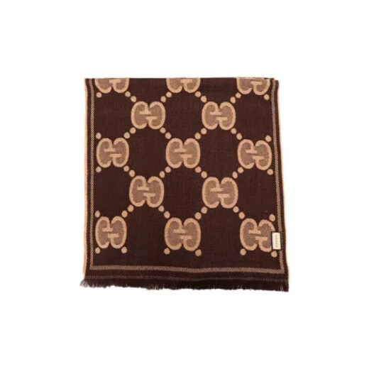 Gucci (Gucci) Europäische und amerikanische Woll-Samt-Schal-Paarstile für Männer und Frauen, gleiche Stile für Freund und Freundin, gleicher Preis 618 Brown 598993-3GC15-9764