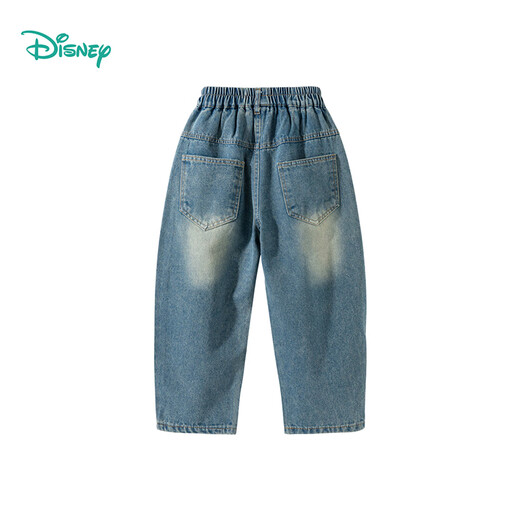 Disney vêtements pour enfants garçons à la mode décontracté polyvalent pantalon en jean pour enfants bleu denim 150
