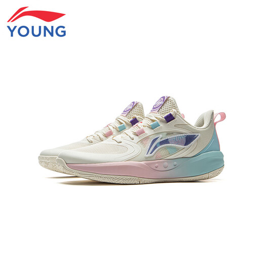 Li Ning children's shoes children's basketball shoes boys and girls light energy pre flash card rebound sports shoes 36YKBU046-15
