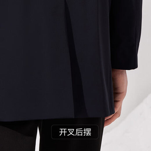 Antonio's flat, crisp & easy-care mid-length lapel windbreaker for men, spring and autumn business casual men's jacket