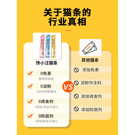 Baichan Cat Snacks Cat Snacks 100 Count Whole Box Kitten Nutritious Adult Cat Food Wet Pack Hydration Nutritious Canned Cat 15g Random Flavors (15g*6 sticks) Trial Pack