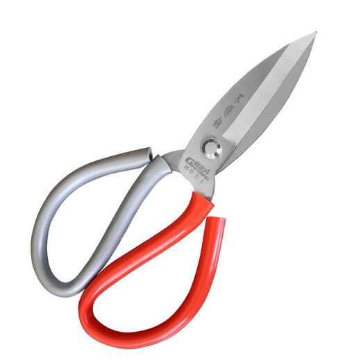 Juzhengshengzherong scissors for home kitchen stainless steel strong big head scissors industrial electrician cutting cloth high hardness sharp scissors manganese steel D01 fish head scissors (10 pieces)