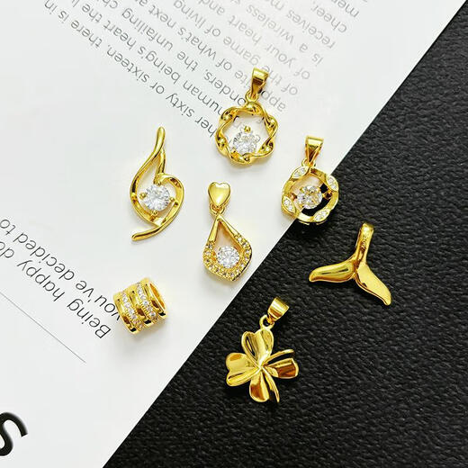 MHFDO Old Phoenix Old Phoenix Quality 18K Gold Pendant Women's Gold Necklace Single Pendant Single Pendant Without Chain Au750 Yellow 18K Gold Pendant Weiai Pendant