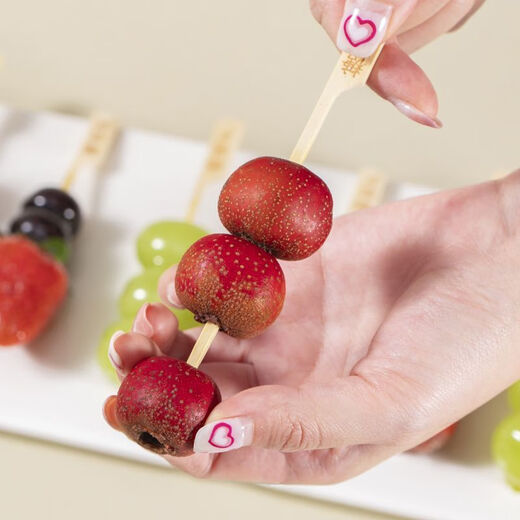 Lan Shengjia candied haws skewers candied haws bamboo skewers bamboo skewers fruit forks full set of disposable production tools and materials special candied haws skewers - DIY making tools cartoon four-piece set 100 pieces one set