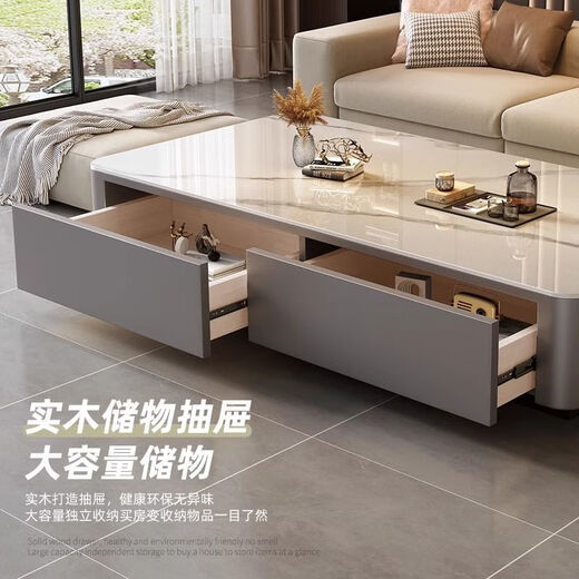 Feidiansen en bois massif armoire à plancher 2025 Dernière salon Home Modern Simple Table Table Cabinet TV Cabinet 2,4m Cabinet télévisé à cinq impulsions (Snow Mountain White + White Cabinet)