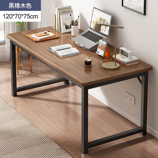 予轩灵电脑桌台式家用卧室电竞桌桌子简易出租屋办公桌椅工作台学生书桌 14070白橡木色斜撑加固