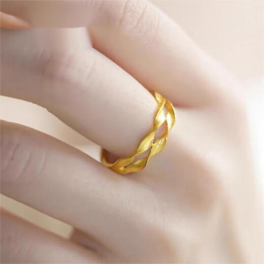 Kuang Yi gold wheat ear ring women's pure gold 999 ring ring ear ear safe Valentine's Day gift new Valentine's Day gift