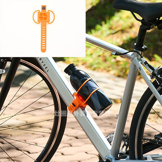 Xushansi bicycle mobile phone holder silicone water bottle holder with power bank high tensile strength and elasticity cycling equipment sky blue - with anti-slip particles and strong rebound