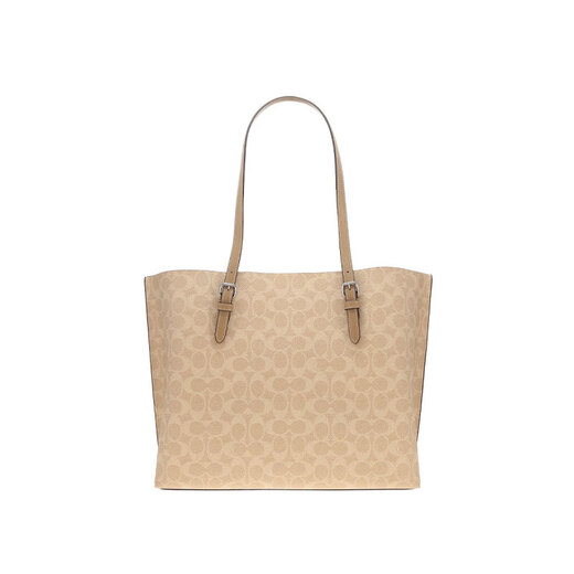 CoaCH (COACH)CITY 33 women's bag tote bag fashion printed one-shoulder handbag large capacity bag Valentine's day gift sand yellow with taupe CV967SVPWH gift