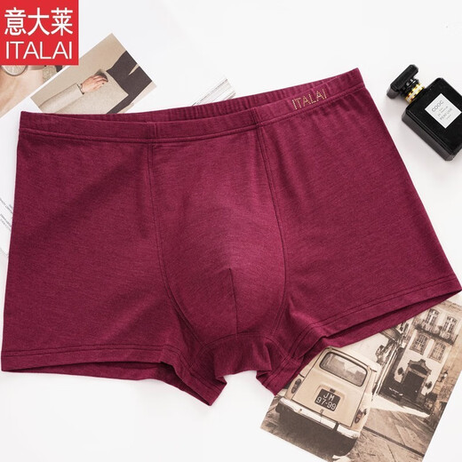 Sous-vêtements antibactériens pour hommes Italai plus gras et pantalon boxeur masculin plus grand pantalon boxeur à respiration modale grande taille Bottoms Fat Man Shorts 4882 Salan 1 paquet 5xl / 125b