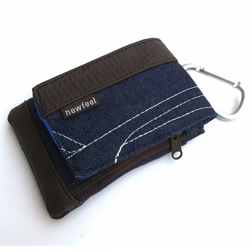 Die französische Kreativmünzenbrieftasche verfügt nur über Papierzahn-Leinwand-Denim-Mini-Brieftasche für die lässigen multifunktionalen multifunktionalen kreativen Münzbrieftätigkeit von Schülern hat nur Papier-Reißverschluss-Leinwand