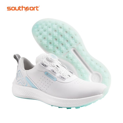 Zapatos de golf de golf Xiushibao Piesta de zapatos deportivos impermeables para mujeres Ciela de lápidas transpirables que no son de palomitas de maíz SE9856 White and Blue 39