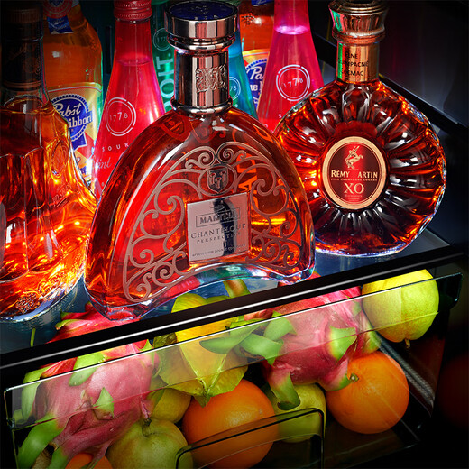 PULADI frequency conversion first-level energy-efficiency ice bar home living room refrigerator office refrigerator tea cabinet red wine cabinet constant temperature fresh cabinet frost-free ultra-thin vertical dual-temperature beverage cabinet embedded BM55DT dual-temperature ice bar model 1.45 high frequency conversion first-level