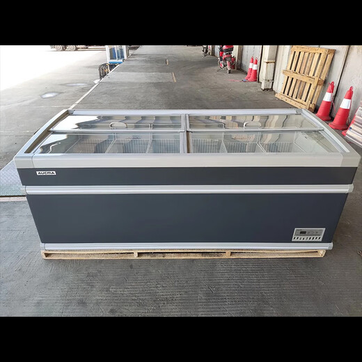AUCMA [China Brand Old Brand] Comercial de gran capacidad Isla Freezer Freezer de mariscos de mariscos de frío rápido helado horizontal helado comercial Supermercado Combinación Combinación Combinación 690L Gabinete recto Push-Down 2000*825*845