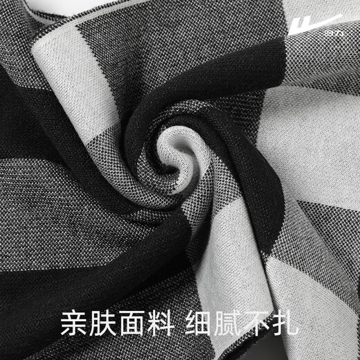 Pull-back scarf men's birthday gift warm and thickened windproof and cold-resistant boyfriend winter warm scarf autumn and winter outdoor small square black