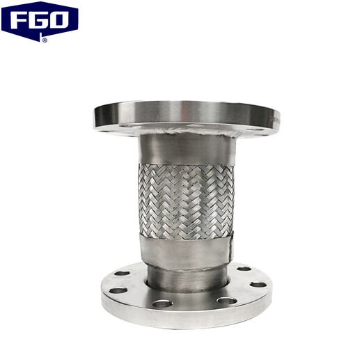 FGO stainless steel metal braided hose, overall 304, flanges at both ends PN16 DN125, 10 meters long BWG-16P