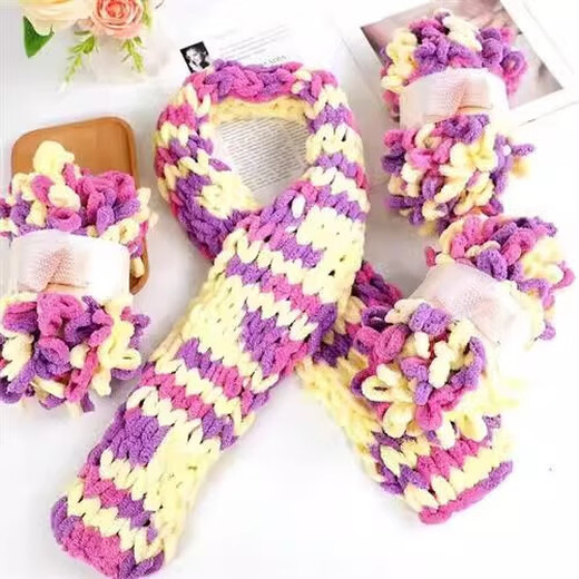 Neue Fingerwolle Donut Strick-Ohrgarn DIY Medium Dicke Wolle handgestrickt