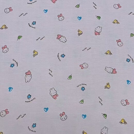 筏芯纯棉尿布新生婴儿可洗儿吸水宝宝片透气介子全棉针织秋裤料 白色小兔10片*1包（送尿布扣1条） 1片装 4545