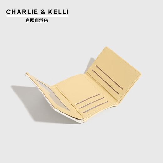 CHARLIE & KELLI官网 CK轻奢包包女包2025新款女士钱包小熊印花零钱包卡包 黄色