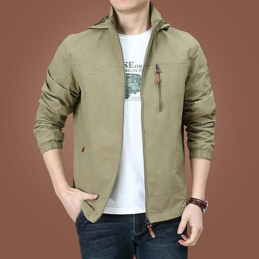 Playboy Charge Coat Men's Spring and Autumn Men's American Auth con Viento a prueba de viento a prueba de viento a prueba de viento para hombres Autumn Sports Blue oscuro 9888 sin vellón M